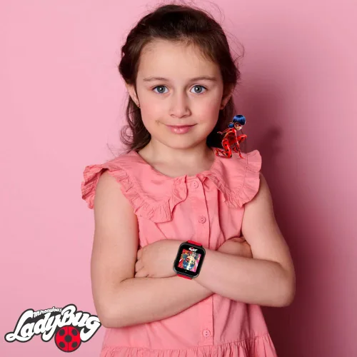 Miniatura 7 de Miraculous Kids - Reloj inteligente interactivo para niños, reloj con pantalla táctil con 10 caras intercambiables, contador de pasos