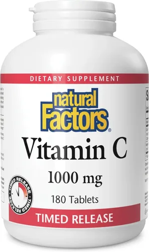 Miniatura 10 de Natural Factors - Vitamina C 1000mg liberación temporal, potente protección antioxidante, 90 tabletas