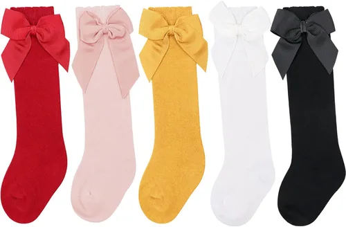 Miniatura 76 de DRESHOW BQUBO - Calcetines de punto para bebé, calcetines de algodón para niñas pequeñas