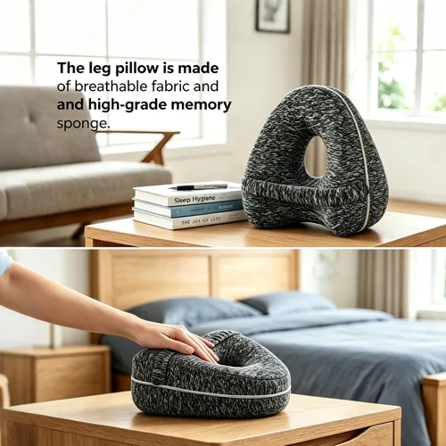 Miniatura 3 de Revoget - Almohadas de alineación para personas que duermen de lado, soporte de pierna, almohada de alineación de cadera para Gris