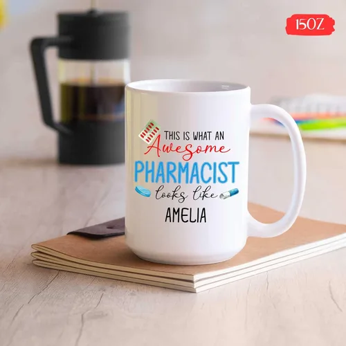 Miniatura 5 de This Is What An Awesome Pharmacist Looks Like taza, taza de farmacéutico personalizada, taza de café farmacéutico para farmacéutico, taza
