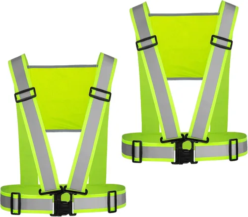 Miniatura 16 de Chaleco reflectante, chaleco de seguridad personalizado, correas de alta visibilidad, cinturón para hombres y mujeres, ajustable y ligero