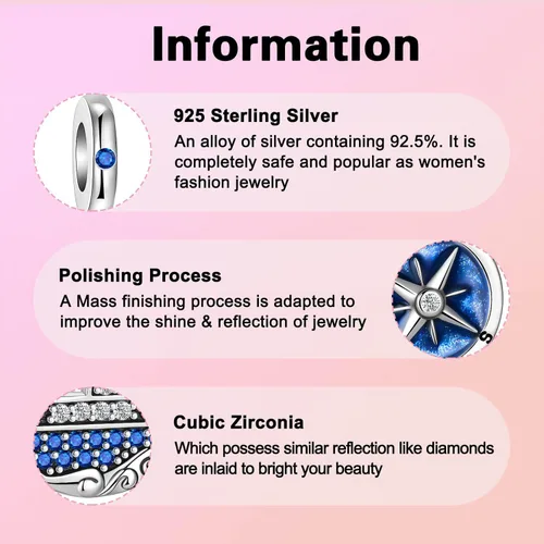 Miniatura 220 de Dije de girasol con diseño de estrella y luna y elefante para pulsera, collar de plata de ley 925, dijes de corazón de amor para mujer, regalo