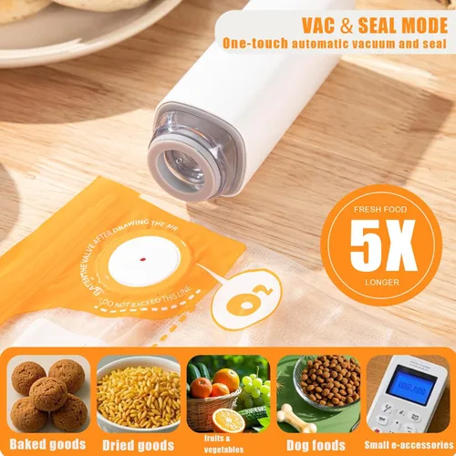 Miniatura 3 de Bolsas Sous Vide Reutilizables, Bolsa Selladora al Vacío para Alimentos Sin BPA, Bolsa con Cremallera al Vacío, 20 bolsas de almacenamiento