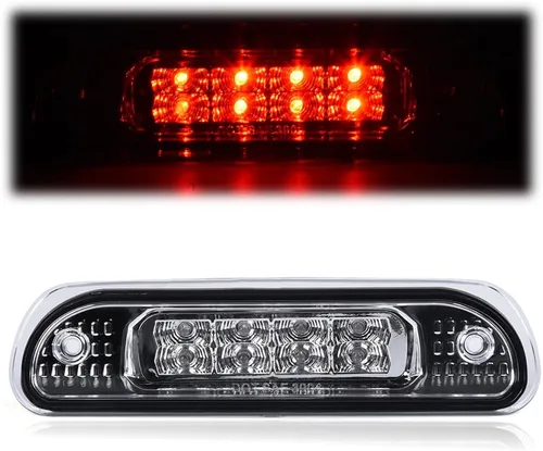 Miniatura 10 de PIT66 3ª luz de freno LED, compatible con Jeep Cherokee 97-01, luces traseras de carga para techo trasero, lente transparente, carcasa negra 99-04