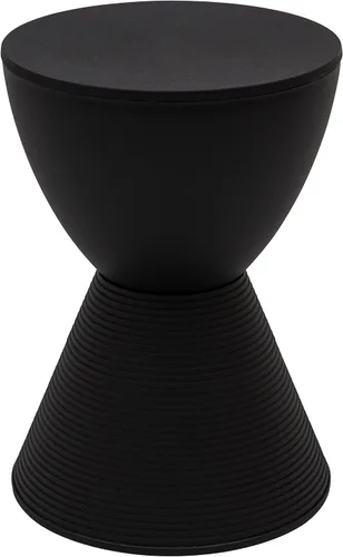 Miniatura 19 de LeisureMod Mesa auxiliar moderna de reloj de arena, mesa auxiliar de tambor de carcasa de ABS con almacenamiento para uso en interiores y Azul