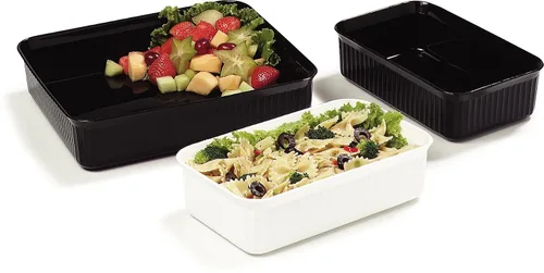 Miniatura 3 de Carlisle FoodService Products Black Deli Crock – 811203 Deli Tray for Refrigerator, Rectangular Food Storage for Cold Items, Commercial Buffet Use
