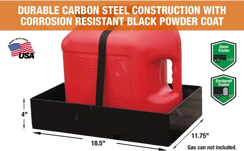 Miniatura 3 de Buyers Products LT30 Estante para contenedores de gas para camiones y remolques abiertos y cerrados, soporte para latas de 2.5/5 galones, fabricado