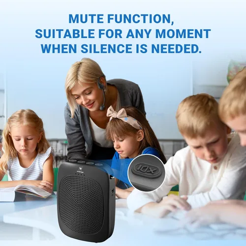 Miniatura 5 de Amplificador de voz Bluetooth con micrófono inalámbrico con gancho para la oreja, micrófono inalámbrico con combo de altavoces, mini megáfono