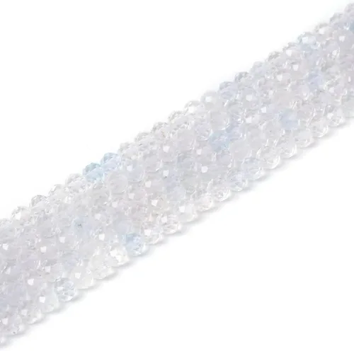 Miniatura 19 de Cuentas redondas facetadas de aguamarina natural de 4mm cuentas sueltas de 16 pulgadas para hacer joyas con cuentas