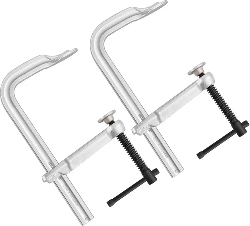 Miniatura 13 de MAXPOWER Abrazadera F de riel grueso de 12 pulgadas, garganta de 4-3/4 pulgadas, abrazadera de barra F resistente para soldadura, riel de 29,7 x