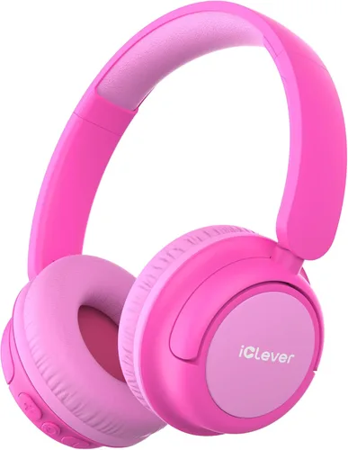 Miniatura 12 de iClever BTH22 - Auriculares Bluetooth para niños, tiempo de reproducción de 60 horas, carga rápida USB C, Bluetooth 5.4, cable AUX, volumen seguro