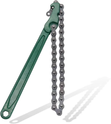 Miniatura 5 de Llave de cadena con trinquete de 12 pulgadas de gran capacidad, reversible, herramienta de filtro de aceite para tuberías, accesorios de tubería