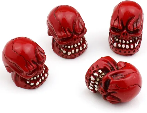 Miniatura 4 de Tapones de válvula de neumáticos para automóviles, a prueba de polvo, linda cabeza de calavera, ajuste universal para la mayoría de automóviles