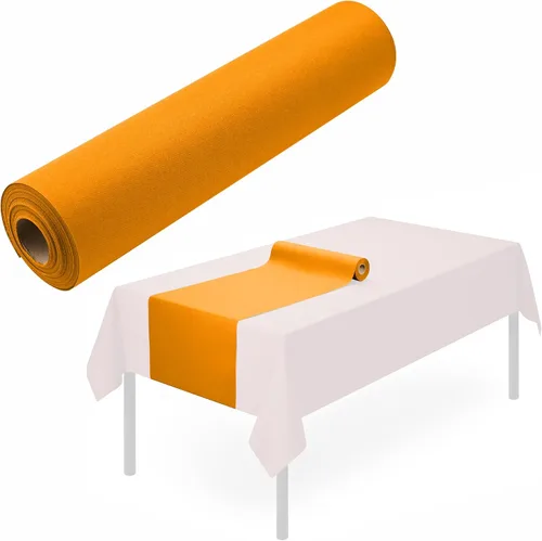 Miniatura 12 de Camino de mesa desechable para mesa de comedor, 16 x 48 pulgadas, paquete de 20 caminos de mesa de papel verde similar al lino para Navidad, fiesta