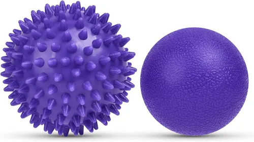 Miniatura 15 de URAQT Bola de masaje con puntas, juego de 3 rodillos duros de bolas de masaje con pinchos, bolas de masaje de terapia física profesional para 3