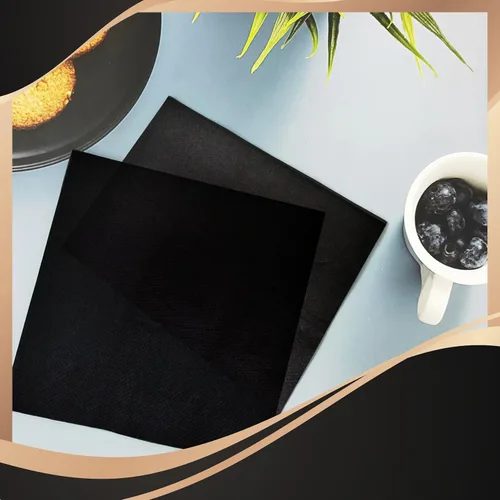 Miniatura 5 de Servilletas perfectas de 2 capas. 100ct servilletas de papel para cóctel. Dos capas., Negro, 100