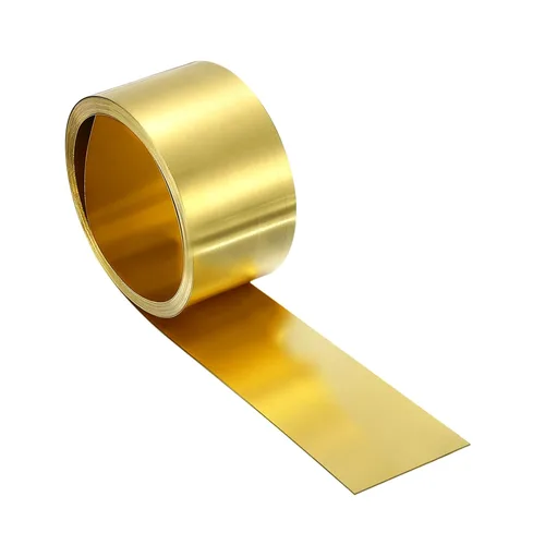 Miniatura 56 de uxcell Rollo de lámina de latón, 40 x 2 x 0.016 pulgadas, rollo de lámina de latón intermitente de metal para manualidades, reparaciones