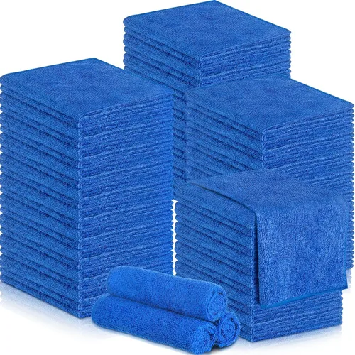Miniatura 11 de Macarrie - 200 paños de limpieza de microfibra, toallas de microfibra para automóvil, paños de lavado absorbentes, reutilizables, sin pelusas, Negro