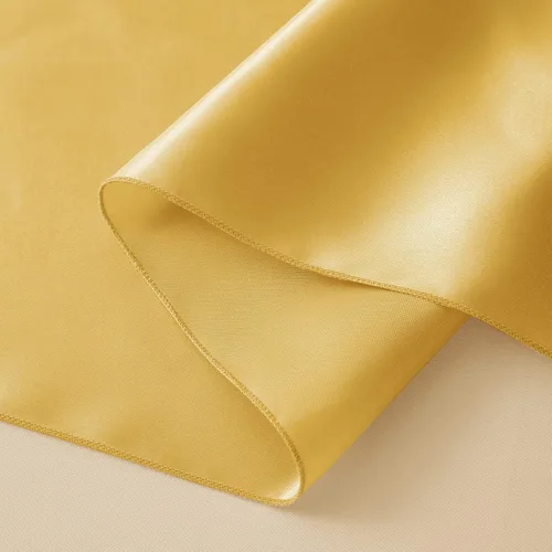 Miniatura 7 de Horbaunal Paquete de 12 Caminos de Mesa de Satén Amarillo Dorado de 12 x 108 Pulgadas, Caminos de Mesa Suaves para Bodas, Banquetes, Fiestas