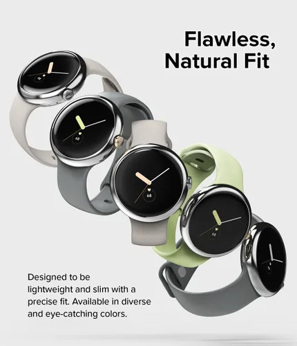 Miniatura 4 de Ringke Bisel Styling Compatible con Google Pixel Watch Case, Marco Adhesivo Anillo Cubierta Anti Rasguños [Acero Inoxidable] Protector Accesorio