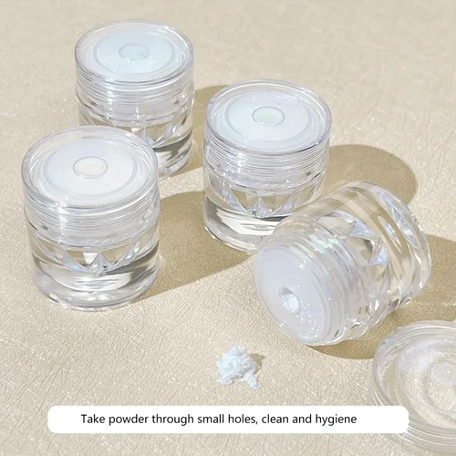 Miniatura 9 de 3 frascos de polvo de cromo perla blanca para uñas, efecto espejo de luz de luna, brillo blanco con purpurina aurora, pigmento brillante para diseño