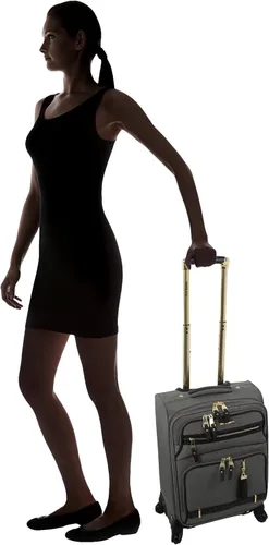 Miniatura 4 de Steve Madden Colección de equipaje de diseñador Maleta ligera y expandible para hombres y mujeres Bolsa de transporte duradera de 20 pulgadas