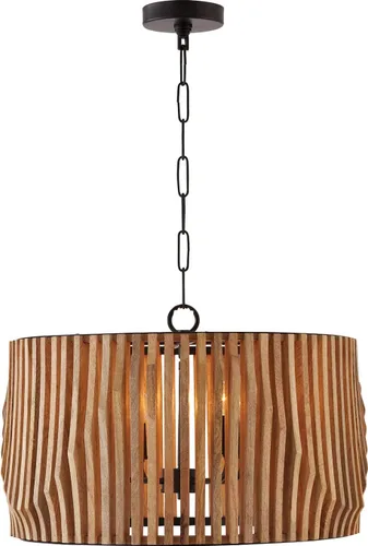 Miniatura 8 de Capital Lighting 344613WK Archer - Lámpara de techo colgante moderna de madera de mango hecha a mano, 1 luz de 100 vatios, 17 pulgadas de alto x 9