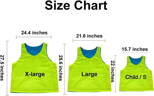 Miniatura 4 de TOPTIE Chalecos de entrenamiento reversibles de dos lados, chaleco deportivo de fútbol, Pinnies para equipo de fútbol para adultos y niños