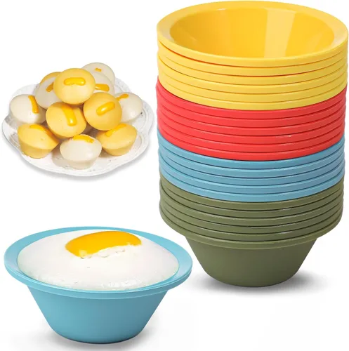 Miniatura 8 de Webake 24 piezas de silicona Puto Molder filipino de tamaño pequeño, 2.2 pulgadas de plástico de repuesto para hornear, molinillo Kutsinta