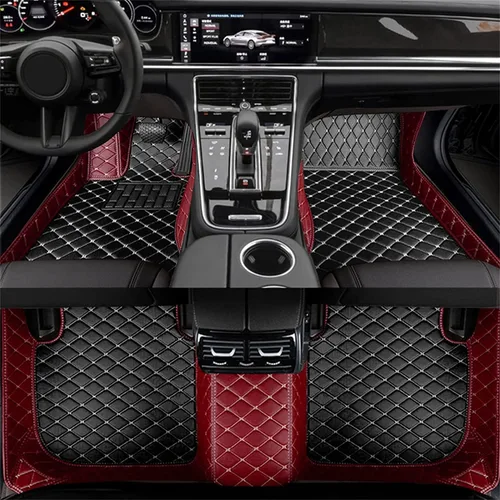 Miniatura 23 de Tapetes para piso de automóvil, protección específica para todo tipo de clima, compatible con la mayoría del 98% de los autos, SUV (beige y negro)