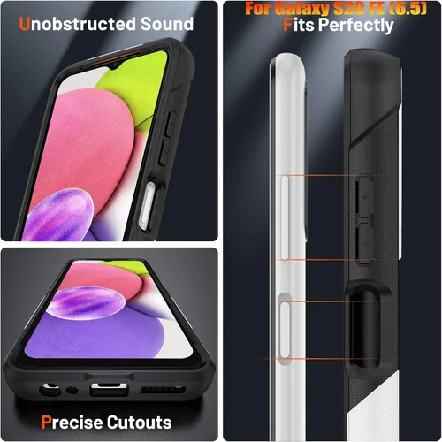 Miniatura 6 de Funda resistente para Samsung Galaxy S20 FE (5G) de 6.5 pulgadas, 4 esquinas con bolsas de aire [protección contra caídas de 12 pies], agarre
