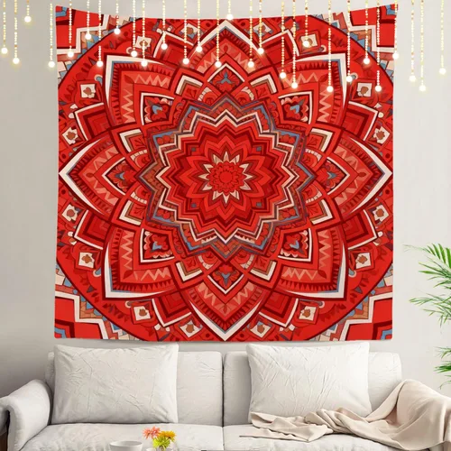 Miniatura 80 de Shrahala Circles Tapestry, Abstract Art With Various Circles Wall Hanging Hd Print Polyester Backdrop For Dorm Room Bedroom 30 X 40 In