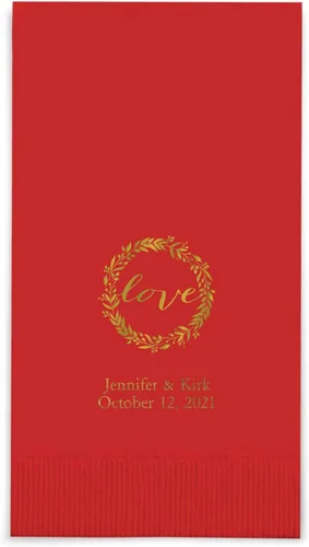 Miniatura 20 de Weddingstar - servilletas de papel impresas personalizables Negro