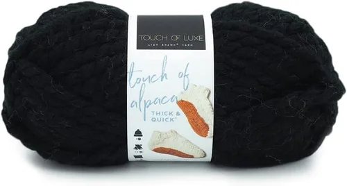 Miniatura 8 de Lion Brand Yarn Touch of Alpaca - Ovillo de lana grueso y rápido para tejer, ganchillo y manualidades, 1 unidad, color borgoña