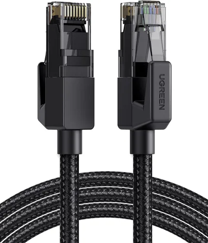 Cable UGREEN Cat 6 gigabit ethernet trenzado Cat6 de alta velocidad 1000Mbps, cable de Internet RJ45 blindado de 3 m, cable de red LAN compatible