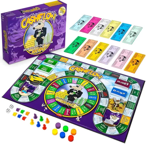 Miniatura 10 de Rich Dad Cashflow Juego de mesa How to Get Out of The Rat Race, versión para adultos y niños, divertidos y educativos juegos de aprendizaje