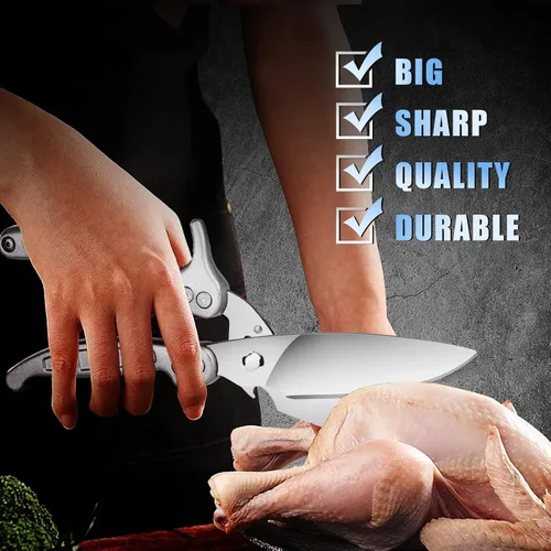 Miniatura 3 de DRAGON RIOT Tijeras para Aves de Corral de Servicio Pesado - Tijeras de Cocina Imprescindibles para Cortar Pollo y Carne - Aptas para Lavavajillas