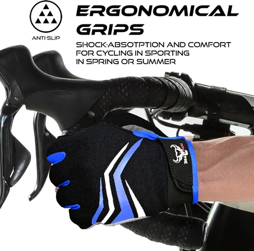 Miniatura 7 de BEAST RAGE Full Finger Cycling Gloves with Padding for Men Women, Anti-Slip, Shock Absorbing, Breathable, Touchscreen Mountain Bike Gloves for BMX