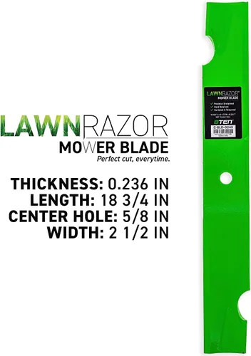 Miniatura 2 de 8TEN LawnRazor - Juego de cuchillas para Bad Boy MZ Magnum Outlaw ZT CZT de 54 pulgadas 038-0001-00 038-0005-00 (elevación alta con muescas) paquete