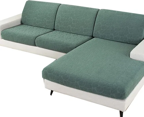 Miniatura 6 de Fundas elásticas para cojines de sofá, funda de cojín para sofá individual en forma de L, sofá chaise longue, protector suave de muebles de 1, 2 y 3