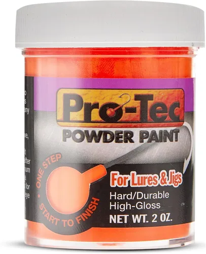 Miniatura 24 de Pro-Tec Pintura en Polvo para Jigs y Señuelos, Pintura para Señuelos de Pesca de Cabeza de Jig Resplandor verde brillante