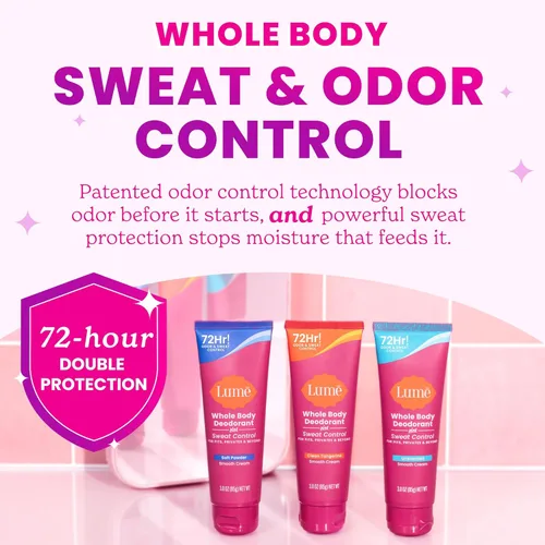 Miniatura 2 de Lume Desodorante para Todo el Cuerpo Plus Control de Sudor - Tubo de Crema Suave - Control de Olor y Sudor de 72 Horas - Sin Bicarbonato de Sodio