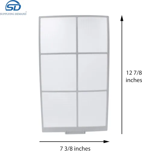 Miniatura 3 de Supplying Demand WJ85X10173 1811882 Reemplazo de pantalla de filtro de aire acondicionado de habitación 12-7/8 x 7-3/8 pulgadas
