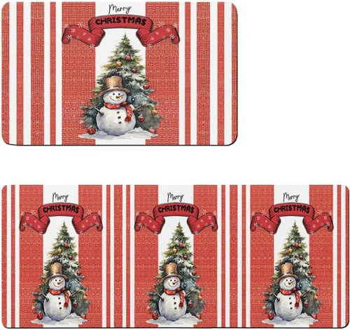 Miniatura 6 de Tapete de baño de Navidad para bañera, antideslizante, de secado rápido y absorbente, tierra de diatomeas, fregadero, dormitorio, cocina, lavable