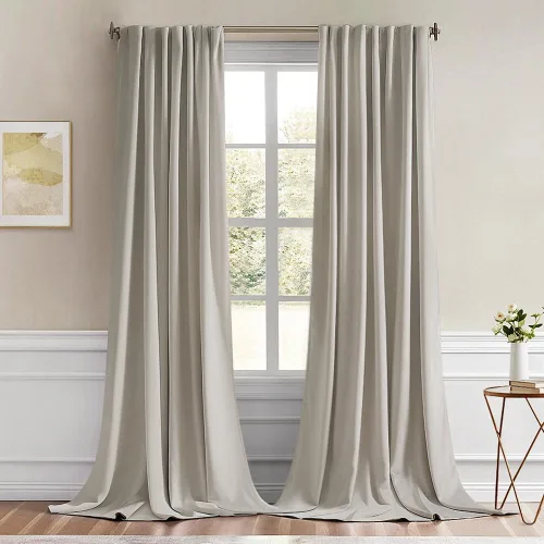 Miniatura 56 de MIULEE Cortinas opacas con pestaña trasera de 63 pulgadas de largo, juego de 2 paneles para sala de estar, dormitorio, privacidad, bolsillo