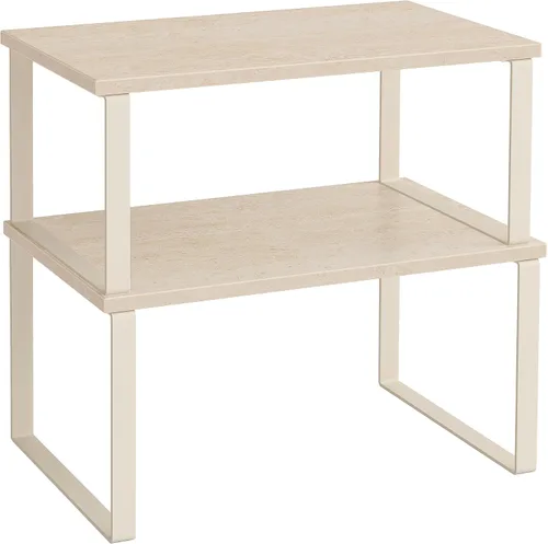 Miniatura 13 de SONGMICS Estante Organizador de Gabinete, Juego de 2 Estantes de Encimera de Cocina, Almacenamiento de Cocina, Estante de Especias, Apilable