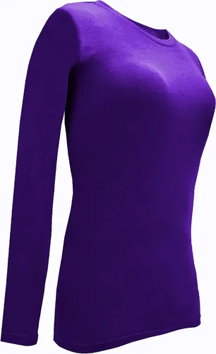 Miniatura 161 de Natural Uniforms Camiseta Under Scrub para mujer, cuello redondo, manga larga, paquete de 3, paquete múltiple de 3