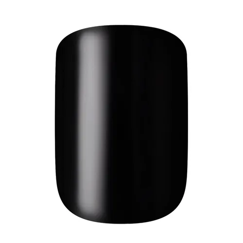 Miniatura 5 de KISS Gel Fantasy, uñas a presión, pegamento de uñas incluido, 'Aim High', negro, tamaño corto, forma cuadriculada, incluye 28 uñas, 0.07 onzas