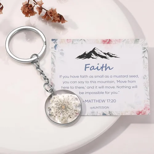 Miniatura 13 de Pressed Flower Keychain Charms Forget-Me-Not Keychain Personalized Handmade Keychain Gifts for Her